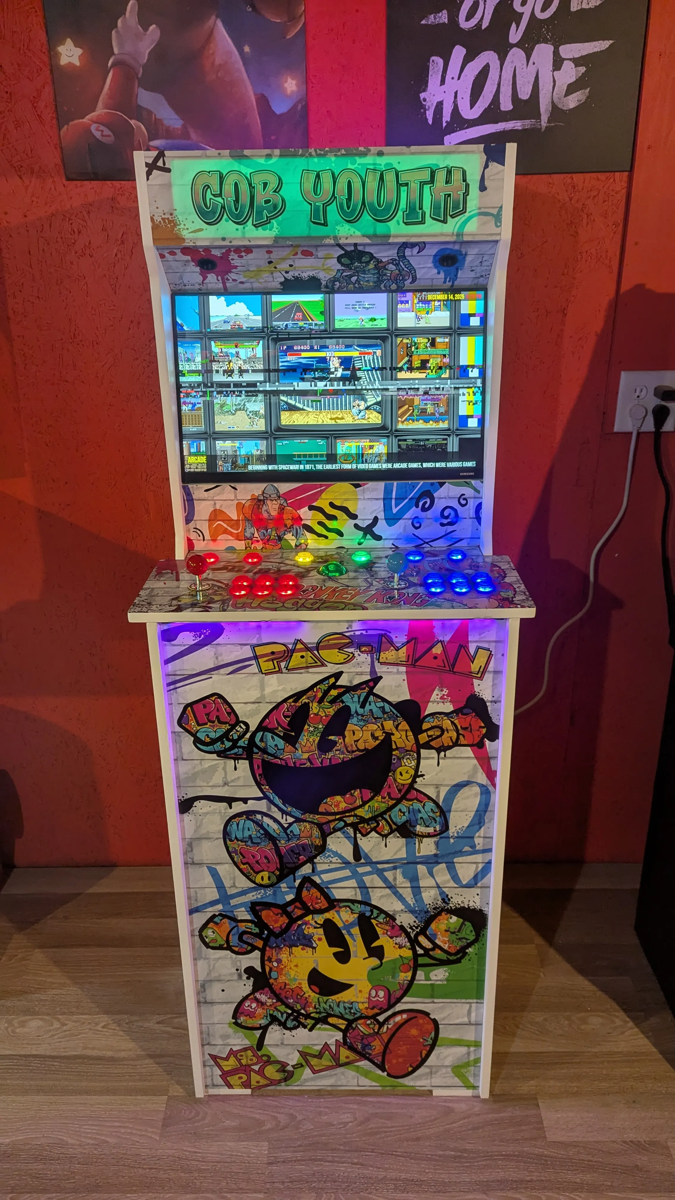 Graffiti Edition arcade machine with custom street-art cabinet graphics