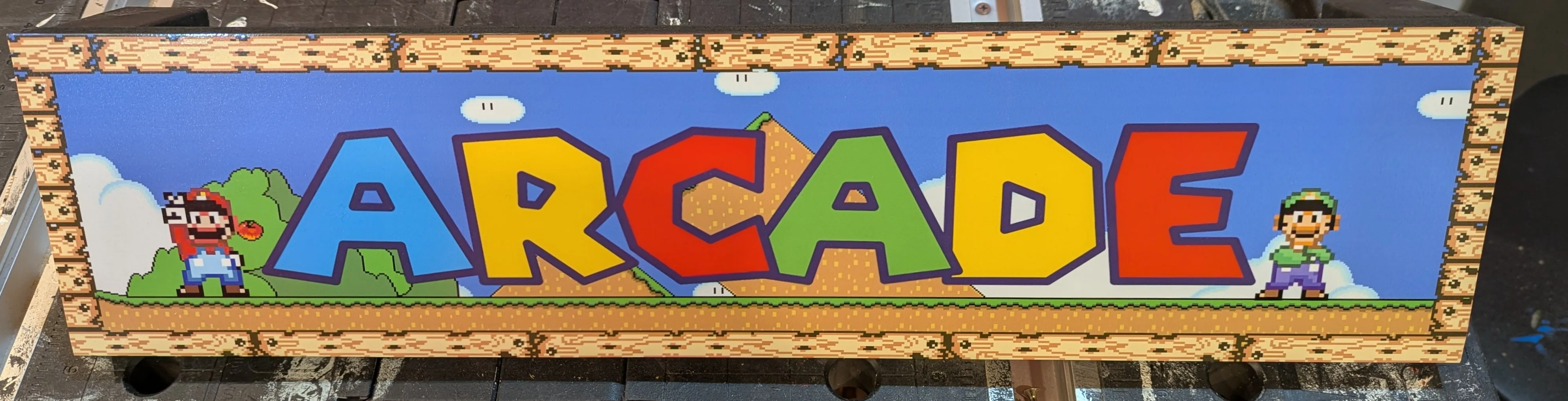 Super Mario World Arcade Marquee