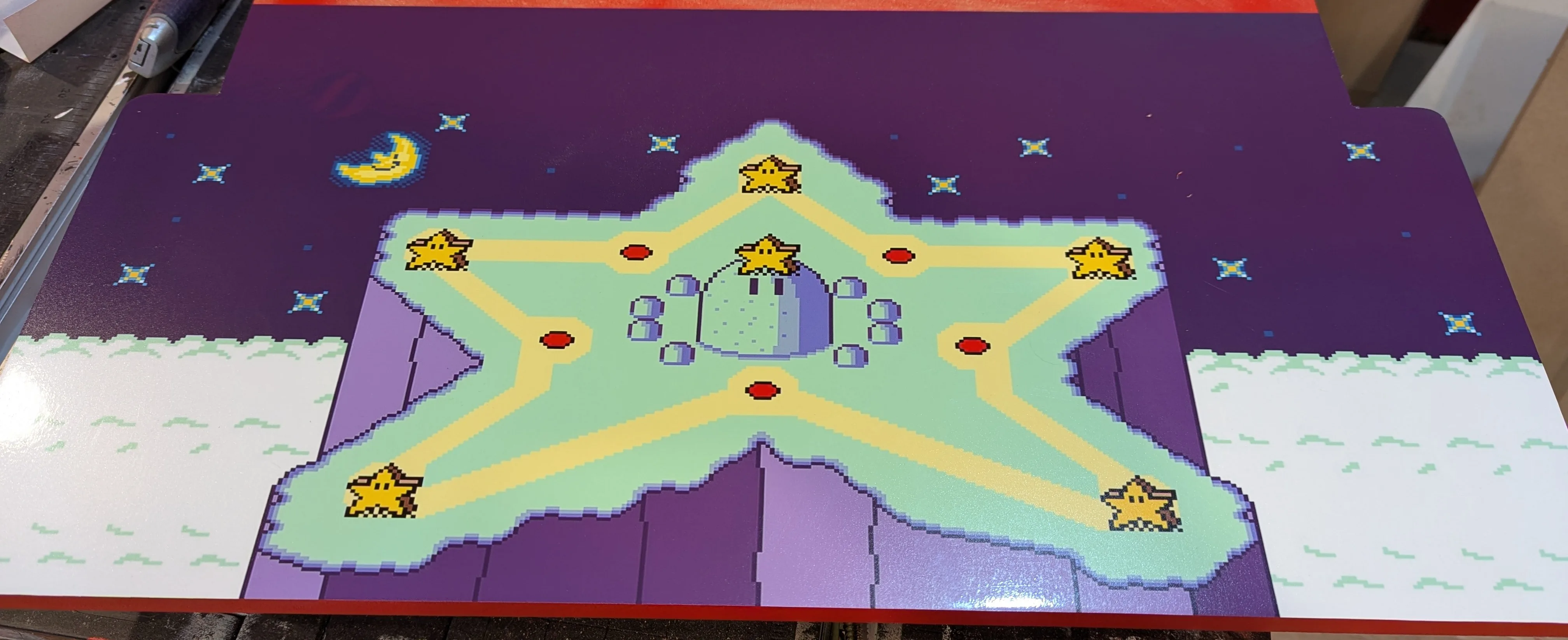 Super Mario World Control Panel Arcade Machine Graphics