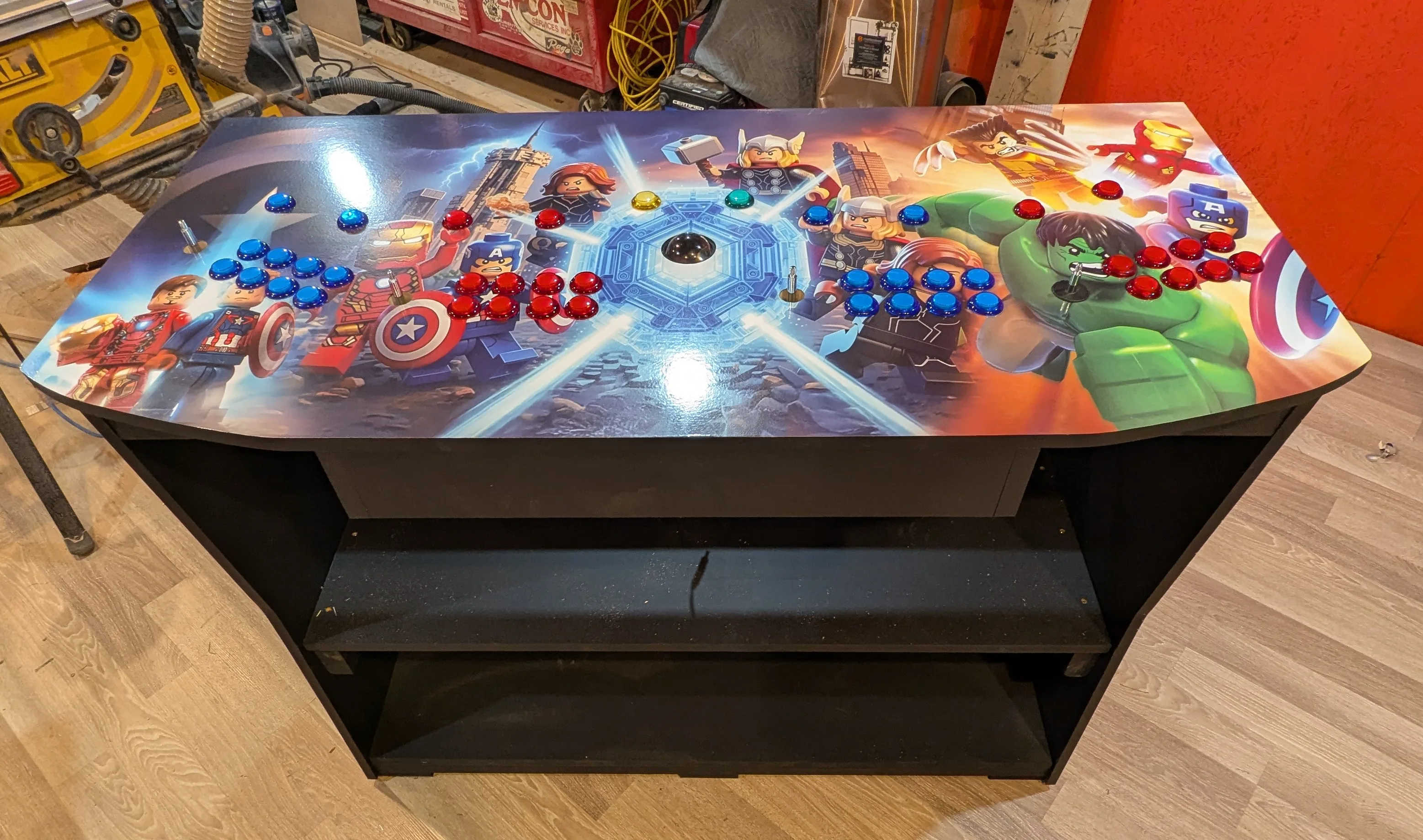 Lego Marvel Avengers arcade In progress front