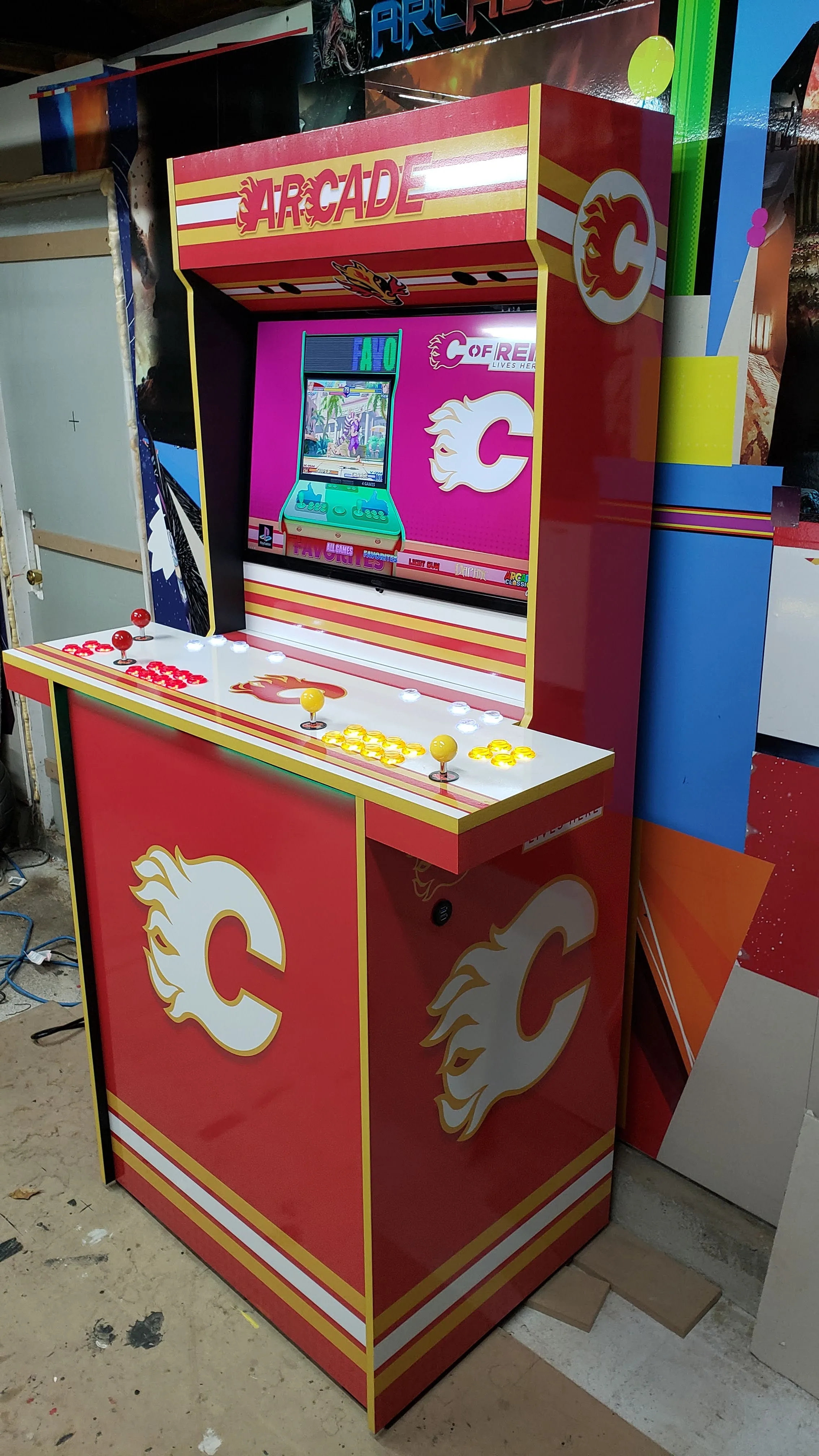 Opposite angled view of the Calgary Flames Epic arcade