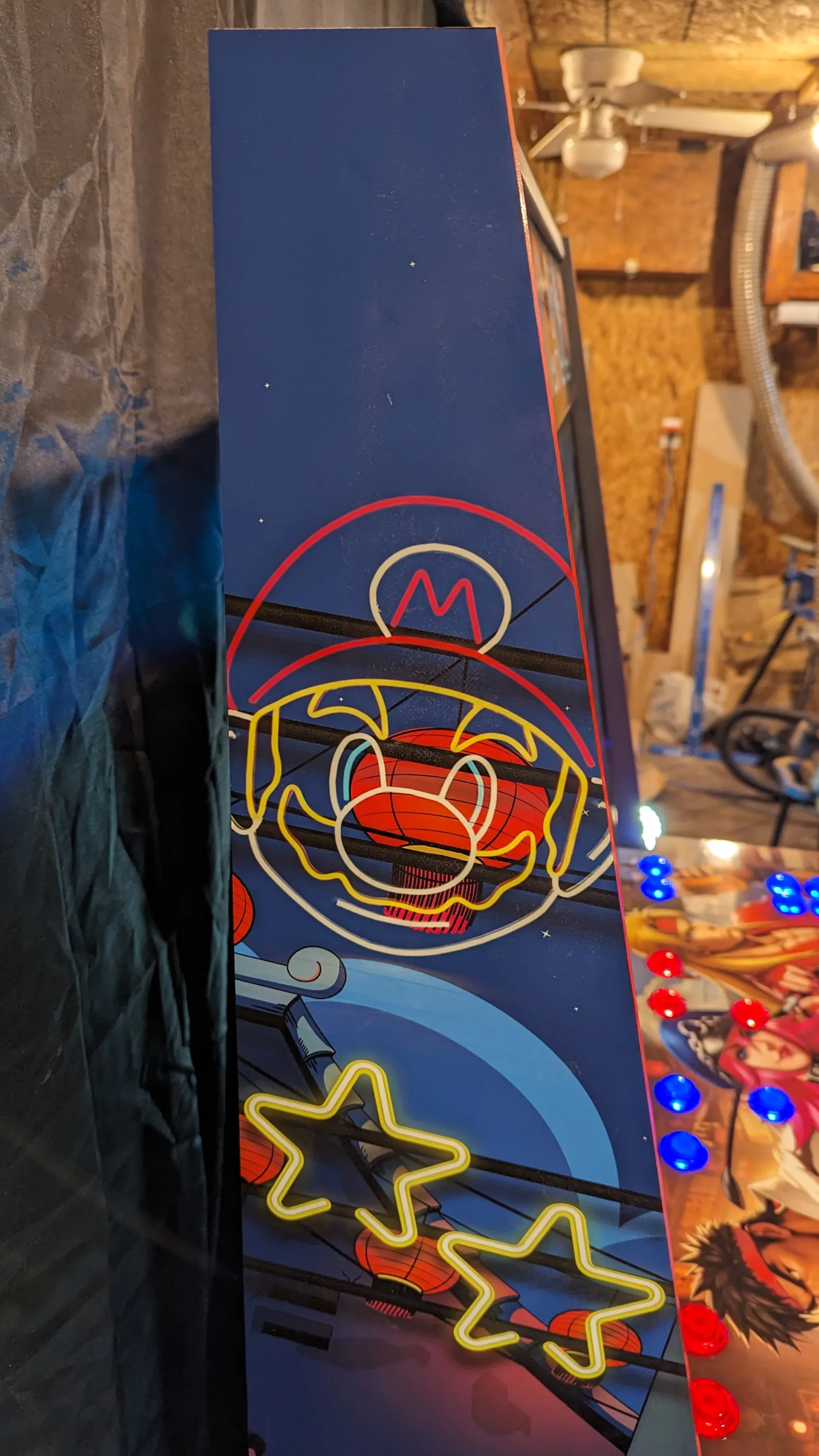 Left-side custom cabinet artwork