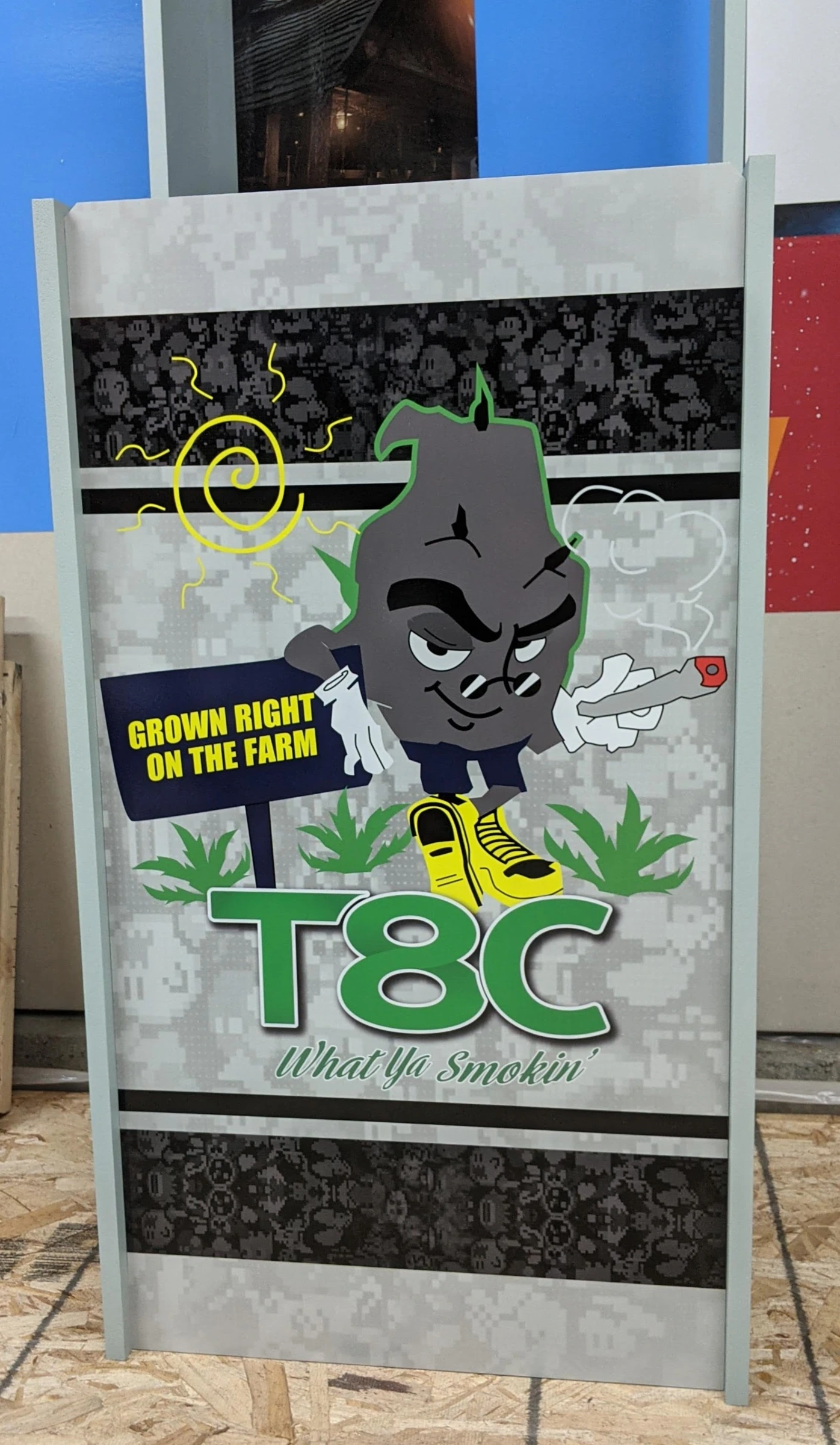 T8C custom kickplate artwork before installation